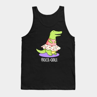 Frockodile Cute Girl Crocodile Pun Tank Top